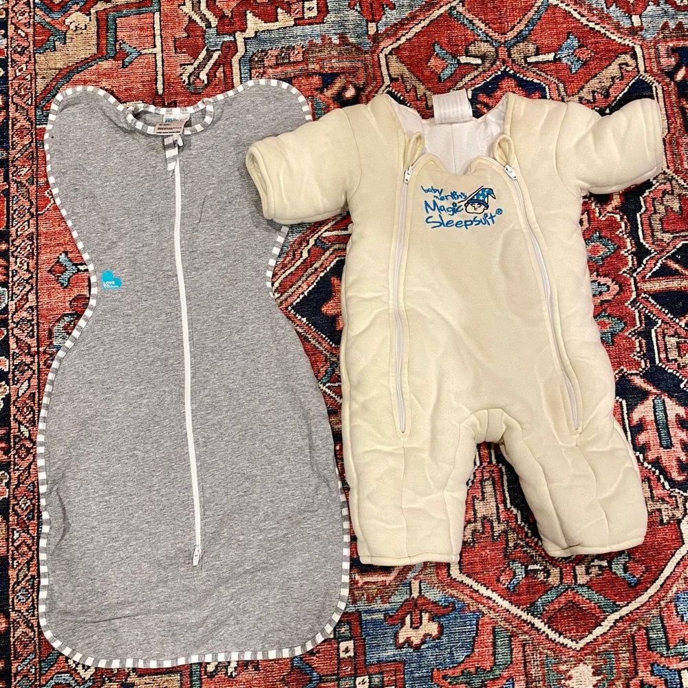 Merlin’s Magic Sleep Suit and Love to Dream Swaddle, baby swaddles